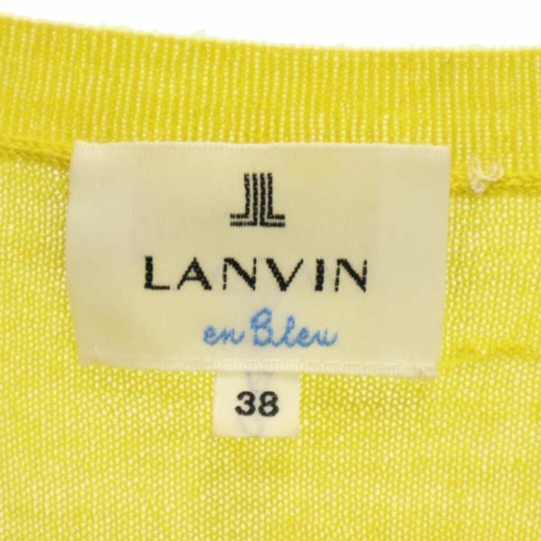 ランバン LANVIN カットソー ニット Vネック 長袖 XS グレー /hn