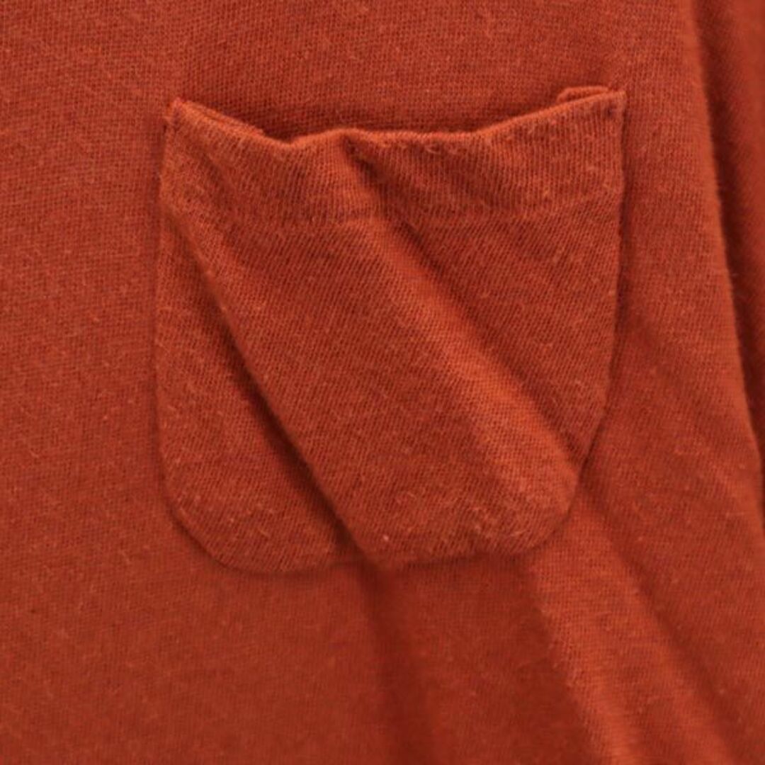 YAECA - ヤエカ 日本製 長袖 Tシャツ M ブラウン系 YAECA 胸ポケット