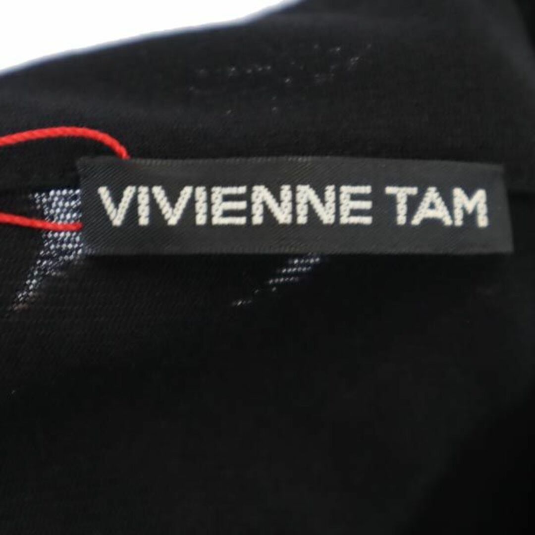 VIVIENNE TAM(ヴィヴィアンタム)の未使用 ヴィヴィアンタム ノースリーブ 花刺繍 カットソー 1 ブラック系 VIVIENNE TAM ハーフジップ レディース 【中古】  【230618】 メール便可 レディースのトップス(カットソー(半袖/袖なし))の商品写真