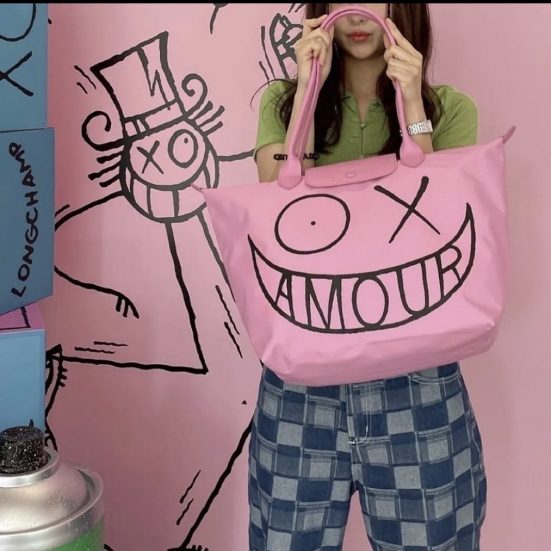 LONGCHAMP ×アンドレ*トートバッグ 肩掛け L 未使用