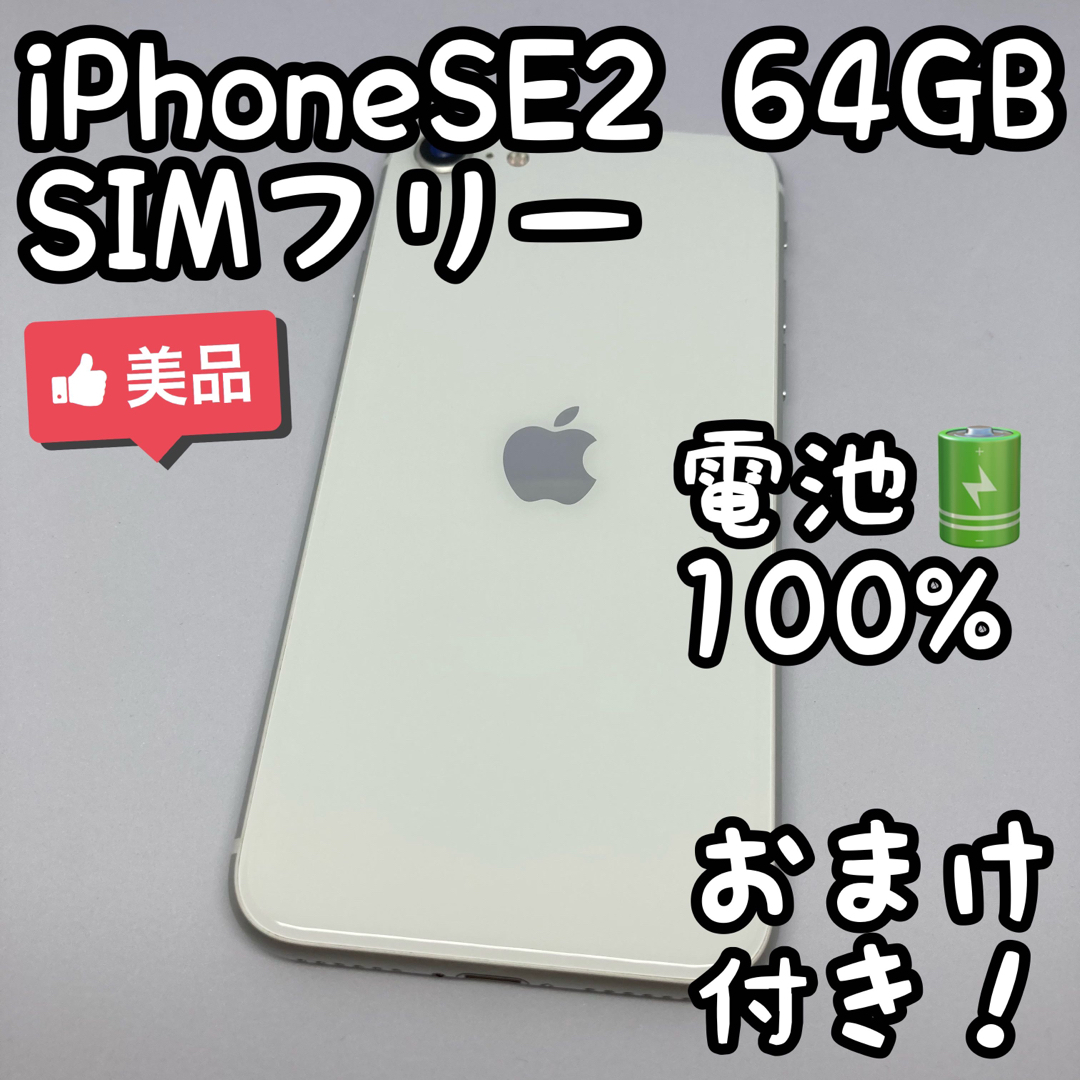 Apple-501iPhone SE 第2世代 ホワイト 64 GB SIMフリー _501