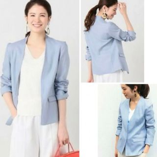 ☆上質☆超美品 イエナ IENA ノーカラージャケット ペプラム レース