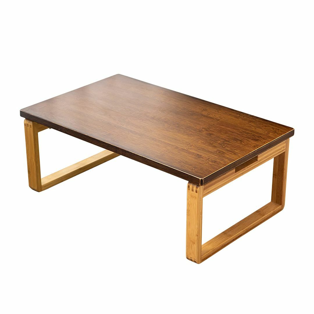 【色: 茶色・竹原色】リビングテーブル ちゃぶ台 和室ローテーブル ティーテーブ