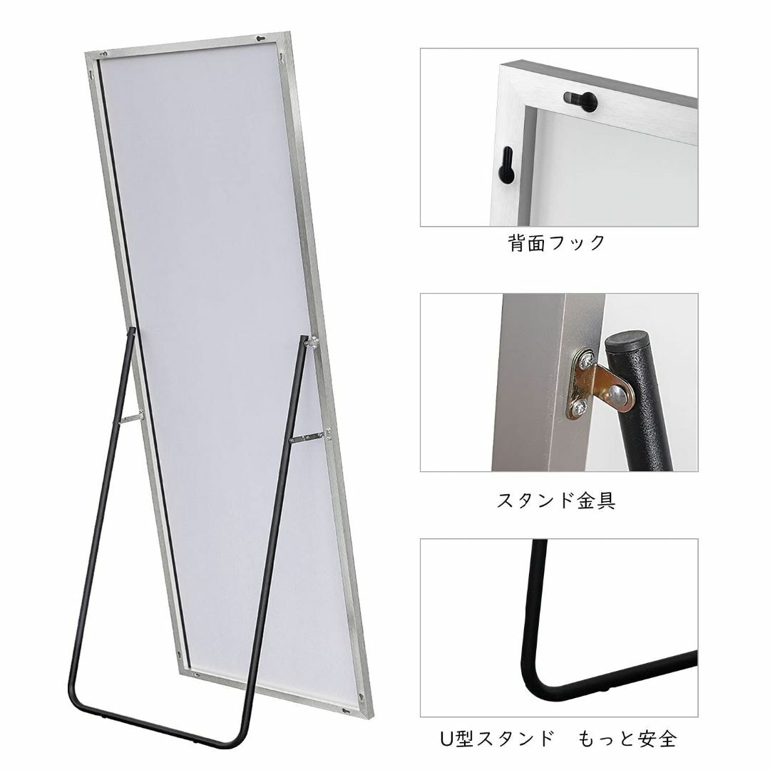【83%OFF!】 スタンドミラー 全身 アーチ形 壁掛け 大型 鏡 金1126