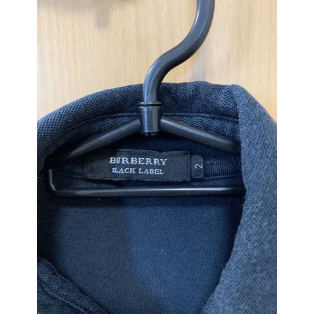 Burberry Blacklabel  ポロシャツ　黒　バーバリー メンズのトップス(ポロシャツ)の商品写真