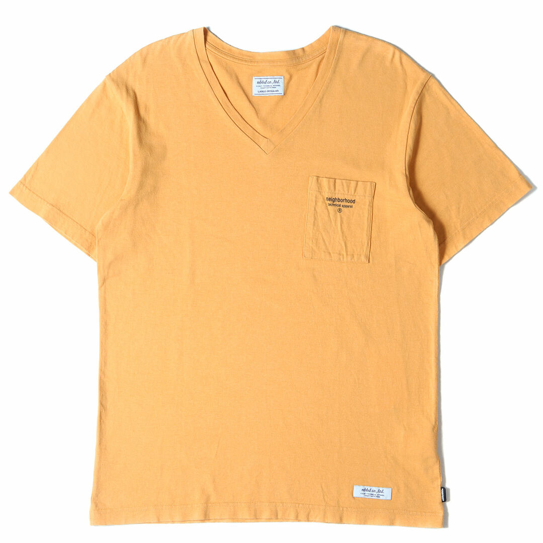 NEIGHBORHOOD ネイバーフッド Tシャツ サイズ:L ビーズ付き 半袖 クルーネック ポケット BASIC.P / ECR-CREW グレー トップス カットソー ブランド カジュアル ストリート シンプル ワンポイント【メンズ】【美品】