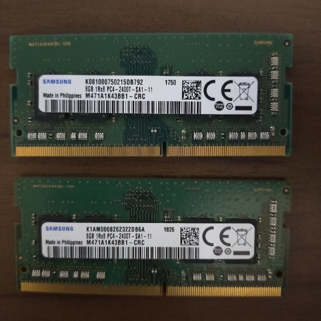 SAMSUNG ノートPC用メモリ16GB PC4-2400T