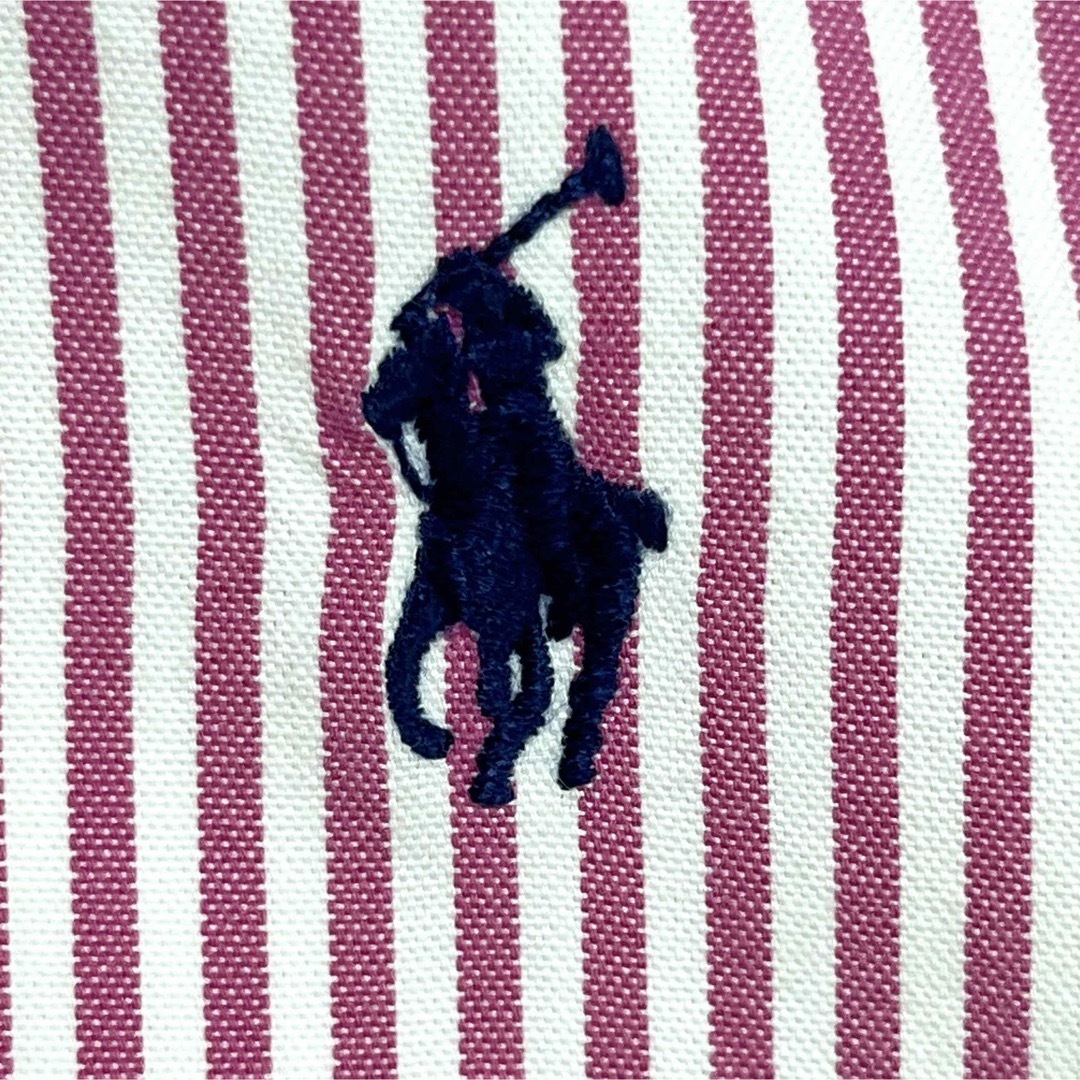 ★ラルフローレン BDシャツ 半袖 ピンクストライプ 紺ポニー刺繍 BLAKE 2