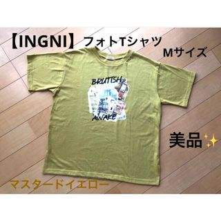 イング(INGNI)の【INGNI】フォトTシャツ  マスタードイエロー　Mサイズ(Tシャツ(半袖/袖なし))