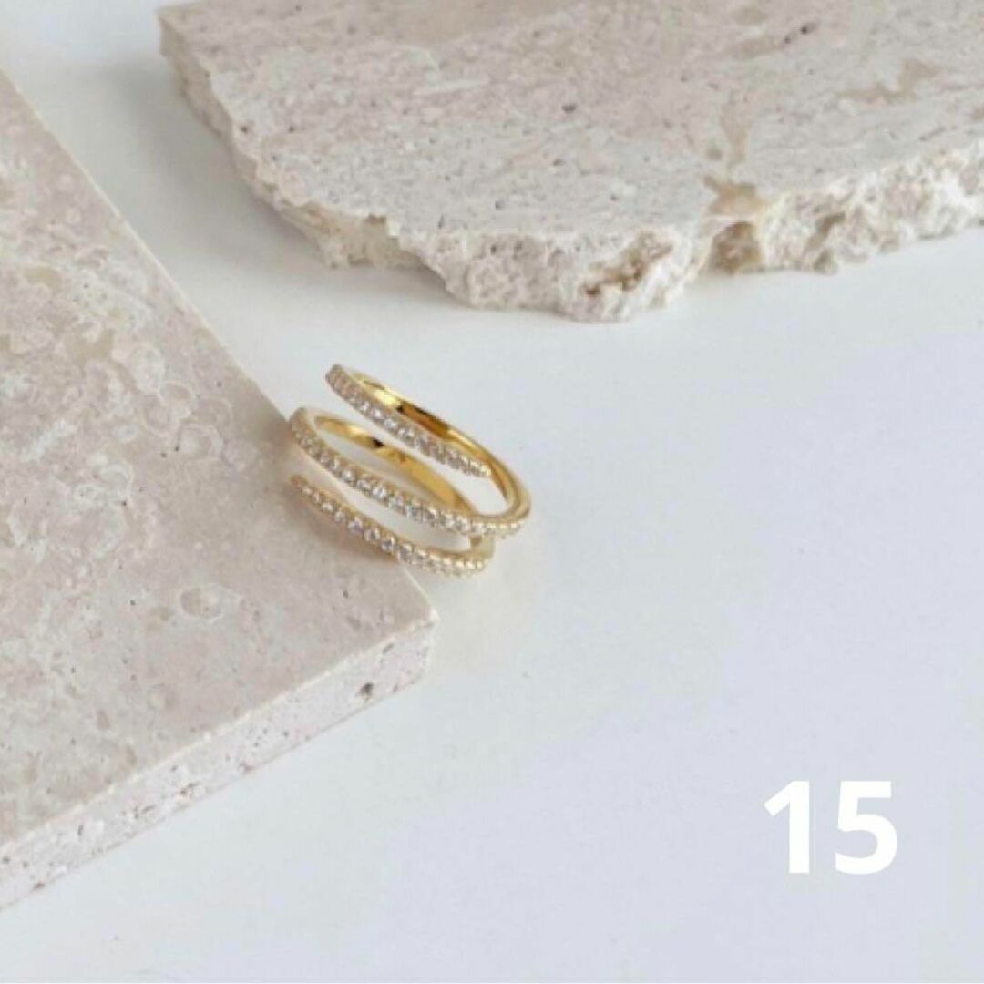 レディース リング 指輪 ゴールド シンプル 人気 プレゼント　15号 レディースのアクセサリー(リング(指輪))の商品写真