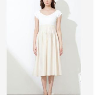 ジルスチュアート(JILLSTUART)の新品未使用【JILLSTUART】ジルスチュアート　ピンタックウエストワンピース(ロングワンピース/マキシワンピース)