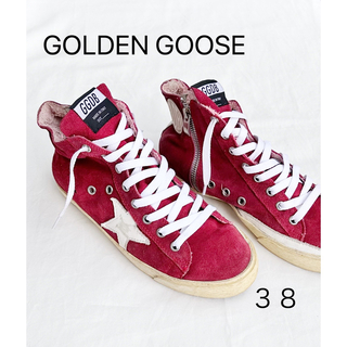 美品 Golden Goose STRTER 赤 ローカット38