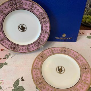 ウェッジウッド(WEDGWOOD)の希少　ウェッジウッド  アストバリー　ピンク　17.5cm ケーキプレート　2枚(食器)