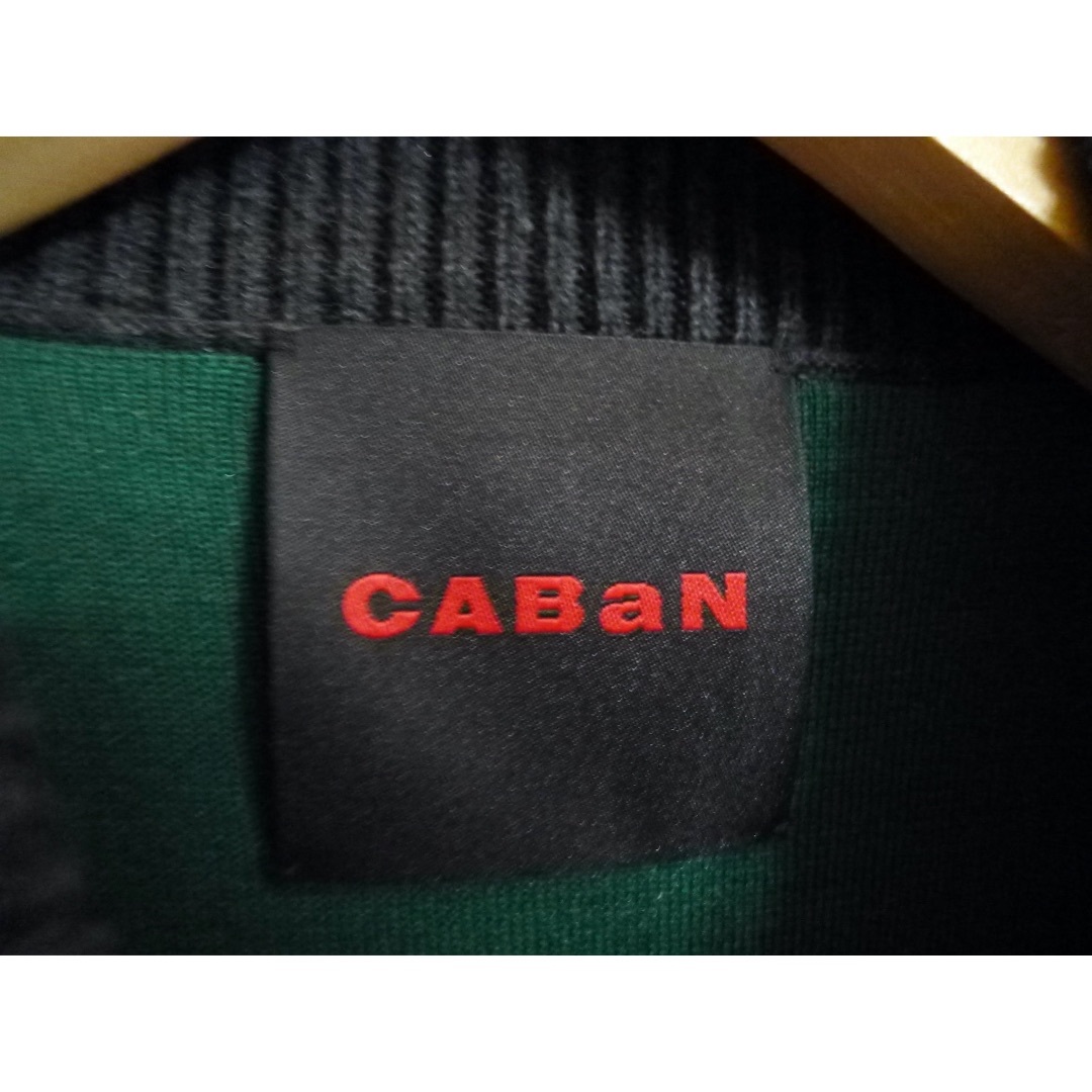 CABaN コットンカシミヤ バイカラーカーディガン 刺繍 ワッペン ニット