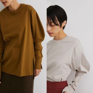 クラネ(CLANE)のスタイルミキサー　ワイドスリーブ長袖カットソー　ロングTシャツ　(カットソー(長袖/七分))