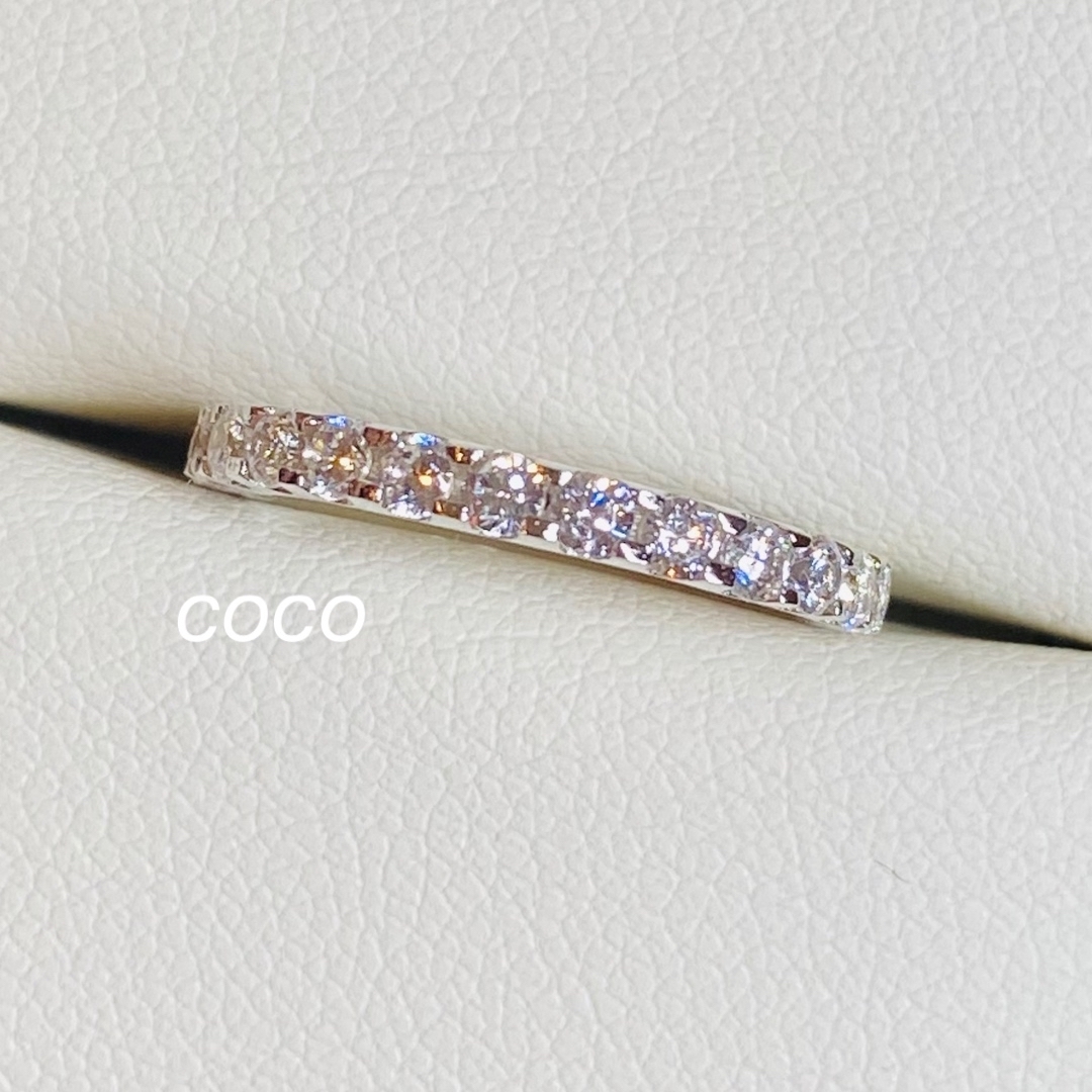 最高級人工ダイヤモンド　フルエタニティ　リング5号 レディースのアクセサリー(リング(指輪))の商品写真