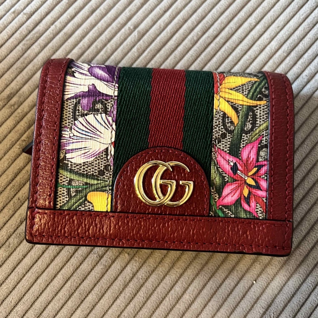 最大94%オフ! GUCCI オフィディア GGフローラ 二つ折り財布