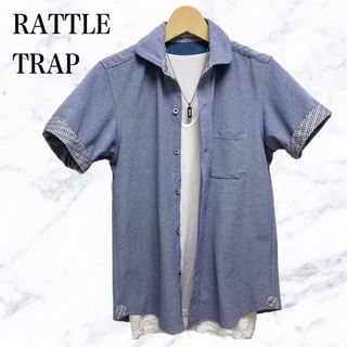 ラトルトラップ(RATTLE TRAP)のRATTLE TRAP 半袖シャツ　青　ブルー　ラトルトラップ　メンズビギ(シャツ)