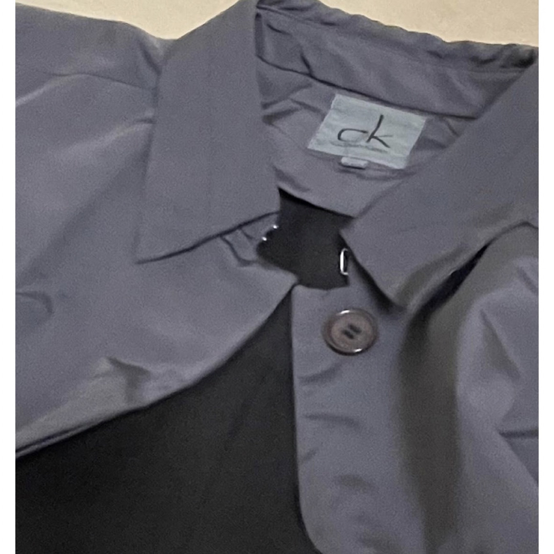 Calvin Klein(カルバンクライン)のカルバンクライン　春秋トレンチコート　レインコートネイビーブランド レディースのジャケット/アウター(スプリングコート)の商品写真