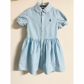 ポロラルフローレン(POLO RALPH LAUREN)の【美品】POLO RALPH LAUREN ワンピース ストライプ 100(ワンピース)