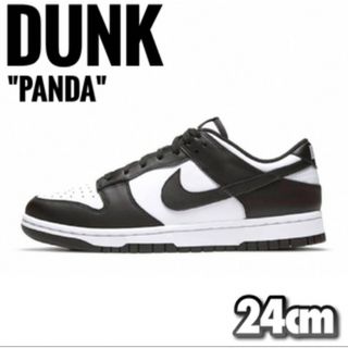 ナイキ(NIKE)のNIKE DUNK LOW PANDA GS ナイキ ダンク ロー パンダ　24(スニーカー)