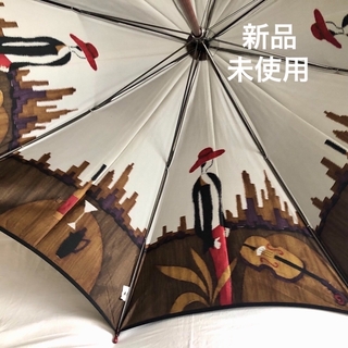 モンブランヤマグチ(Mont Blanc Yamaguchi)のモンブランヤマグチ ブランド傘 美術洋傘 ほぐし織り 貴婦人とバイオリン(傘)