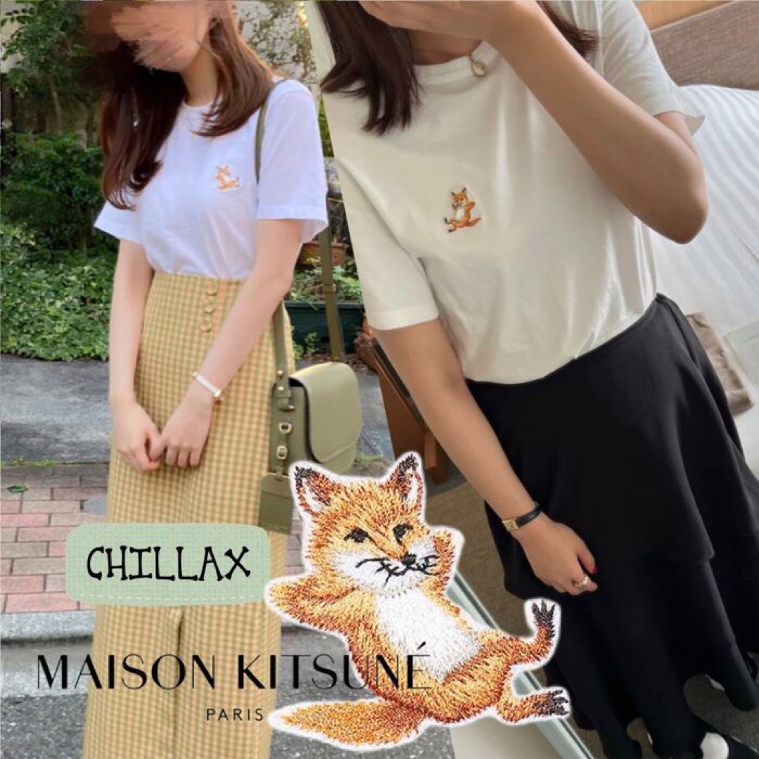 メゾンキツネ Tシャツ チラックス フォックス パッチ ユニセックスサイズMAISONKITSUNE