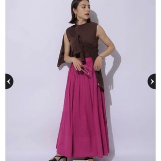 Mystrada - 【新品未使用】Arpege story 綿麻カラータックスカート