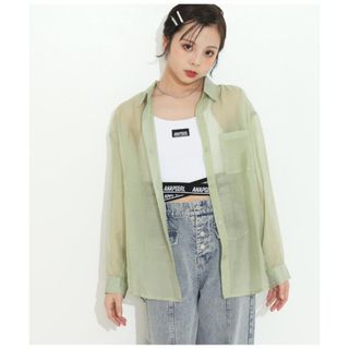 アナップガール(ANAP GiRL)のANAP GiRL シアーシャツ M 新品(ブラウス)