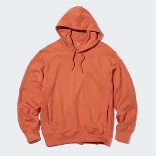 ユニクロ(UNIQLO)の【極美品】UNIQLO ユニクロ スウェットプルパーカ（長袖）オレンジ XL(パーカー)