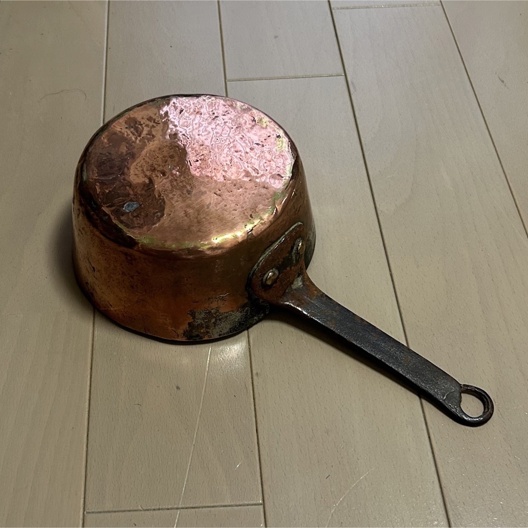 銅鍋銅製 片手鍋 コッパー フランス アンティーク