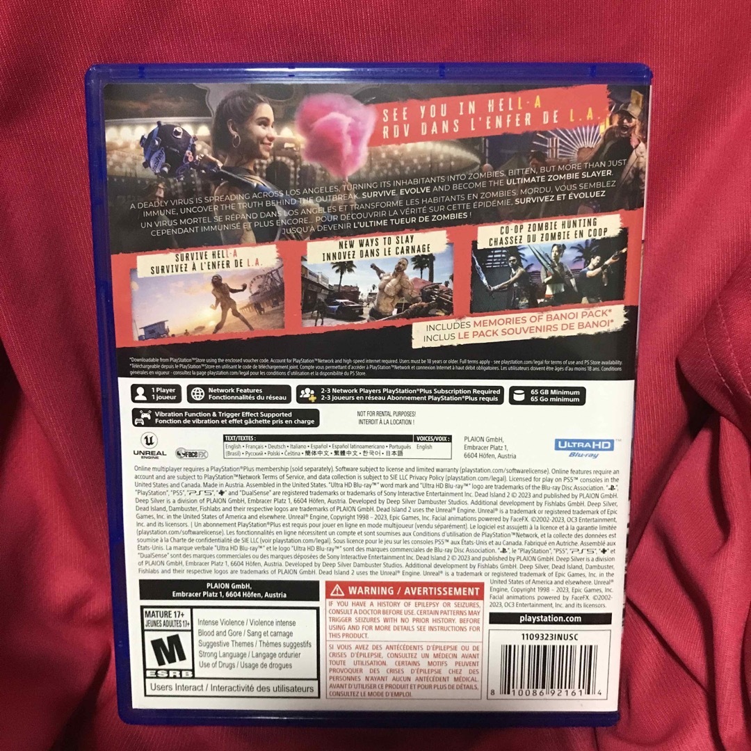 PlayStation(プレイステーション)のDead Island 2 北米版　デッドアイランド　PS5 エンタメ/ホビーのゲームソフト/ゲーム機本体(家庭用ゲームソフト)の商品写真