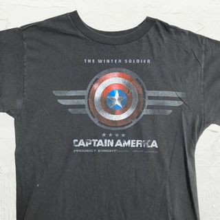 ディーシー(DC)のLUU  Tシャツ MARVEL  黒 マーベル　キャプテン・アメリカ　アメコミ(Tシャツ/カットソー(半袖/袖なし))