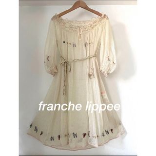 フランシュリッペ(franche lippee)のフランシュリッペシースルーワンピース Mサイズ(ひざ丈ワンピース)