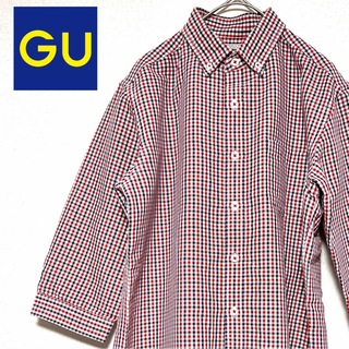 ジーユー(GU)のGU ジーユー 五分袖シャツ チェックM(シャツ)