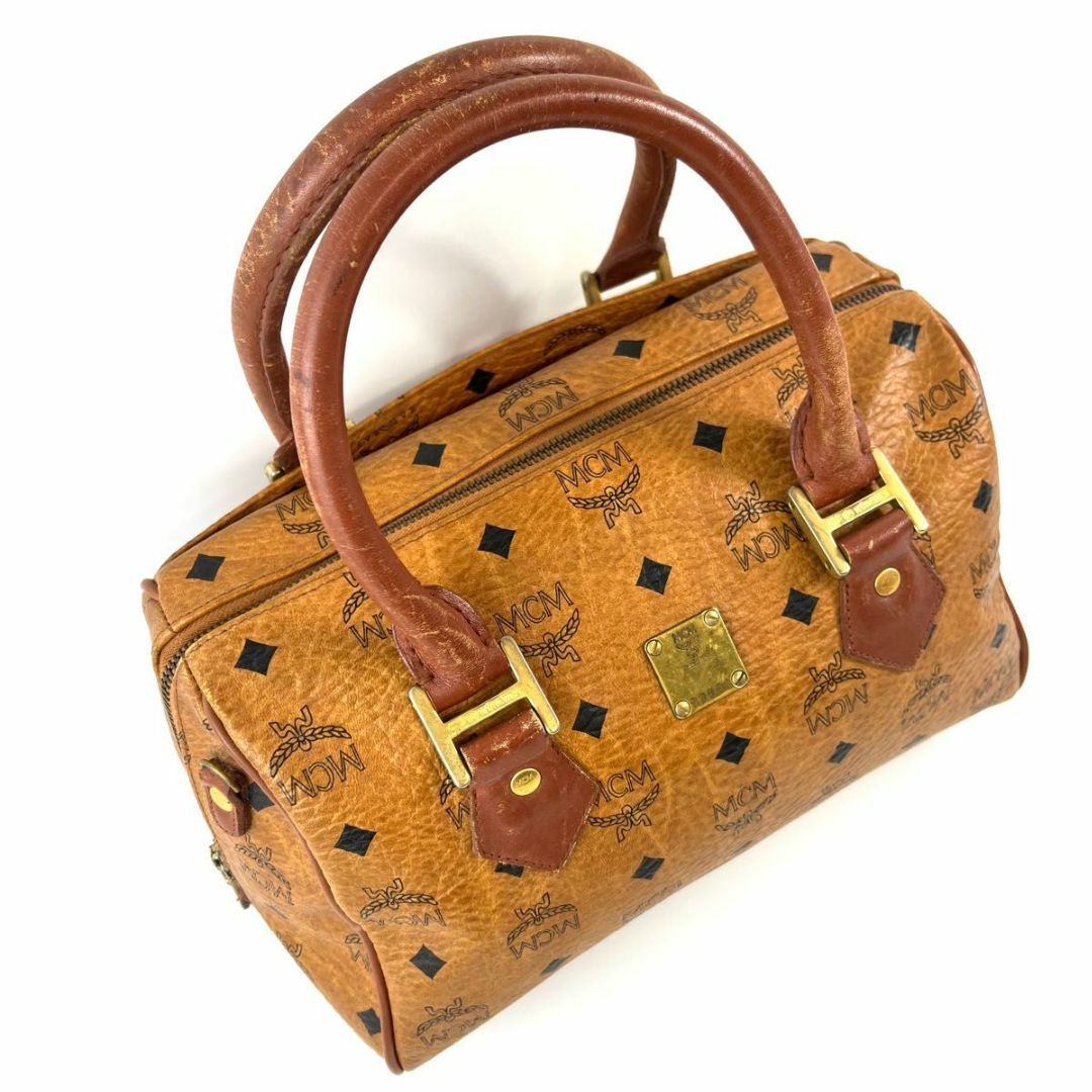 MCM エムシーエム ミニボストンバッグ ハンドバッグ ロゴ-