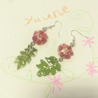 ドライフラワーシンプルピアス(ピアス)