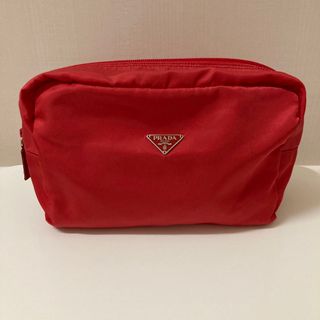 プラダ(PRADA)のPRADA プラダ化粧ポーチ レッド(ポーチ)