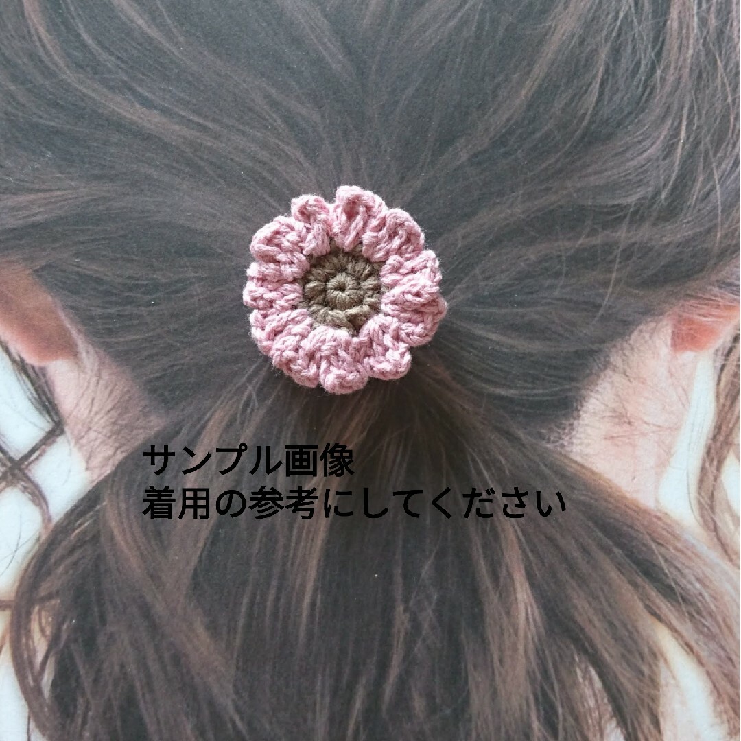 411 レース編みのお花ヘアゴム2個セット パープルの通販 by とも102's