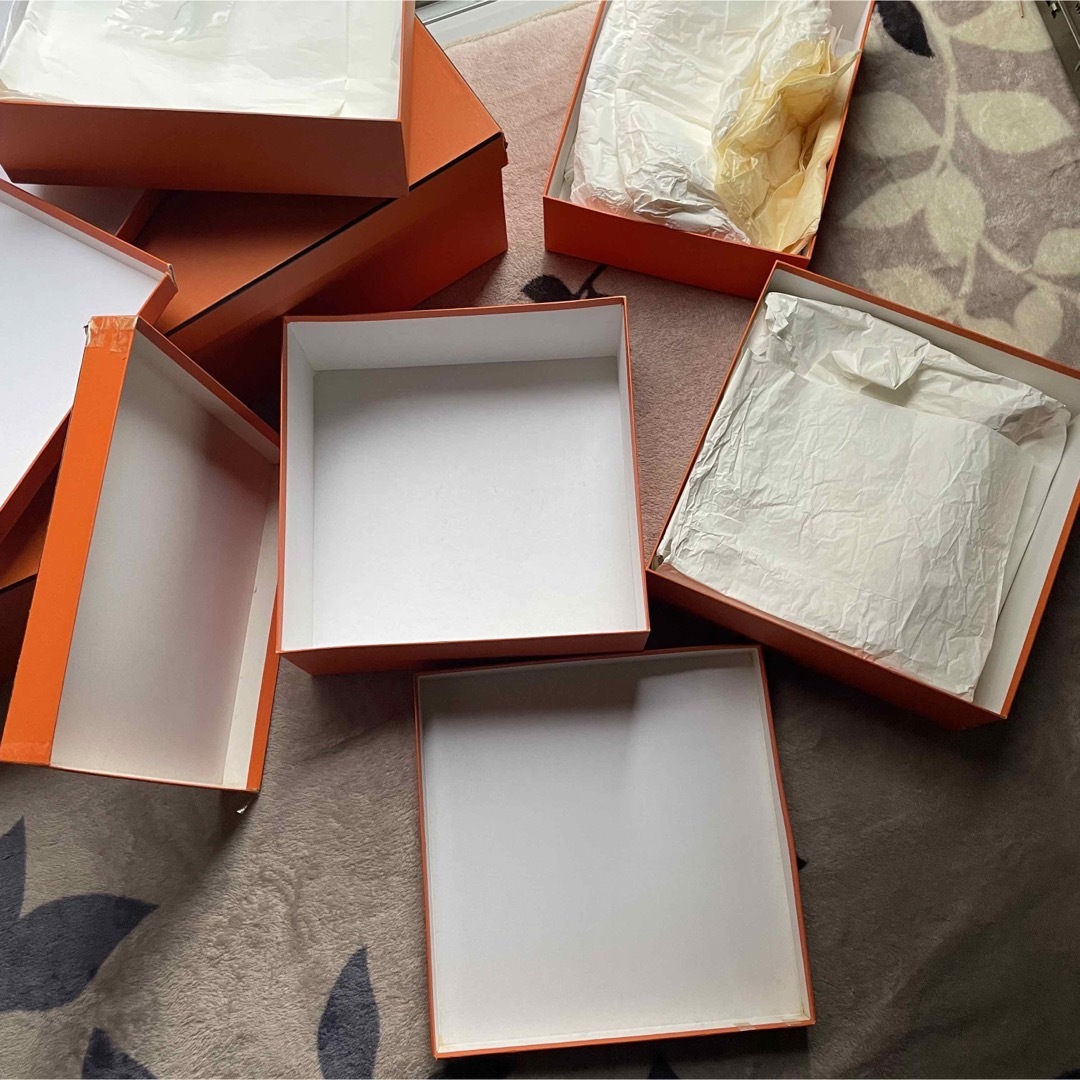 HERMES エルメス 空箱 オレンジBOX6個セット39*41*22×2個 他