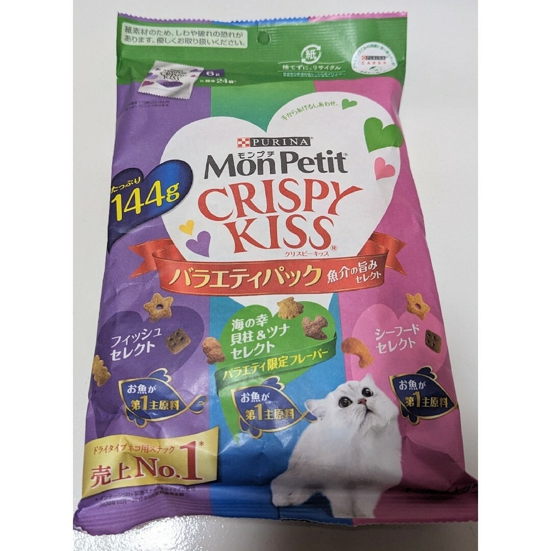 Nestle(ネスレ)のモンプチ クリスピーキッス  リッチセレクト 144ｇ（6ｇx24袋） その他のペット用品(猫)の商品写真