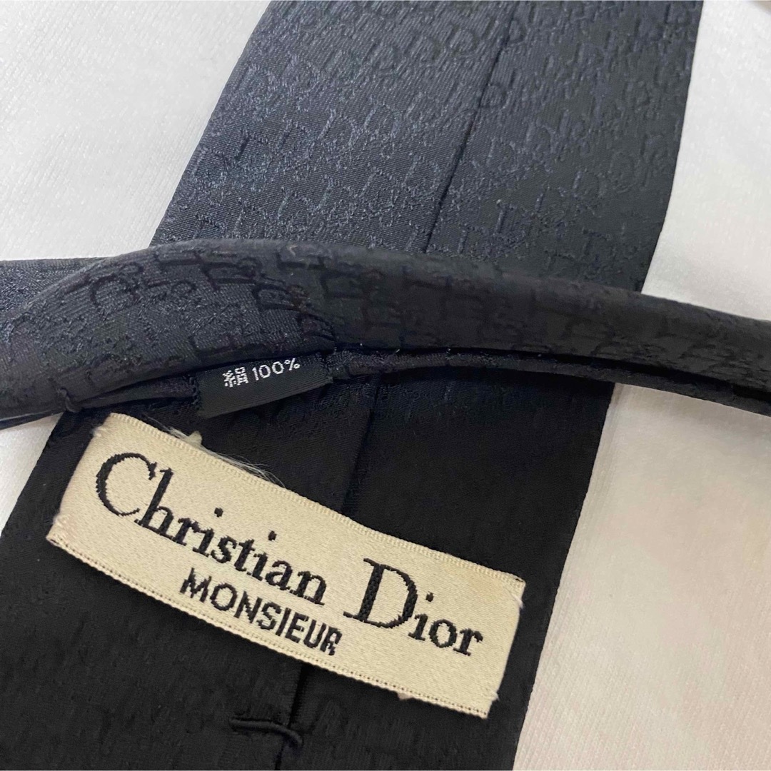 Christian Dior(クリスチャンディオール)の美品 クリスチャンディオール ネクタイ トロッター ブラック メンズのファッション小物(ネクタイ)の商品写真