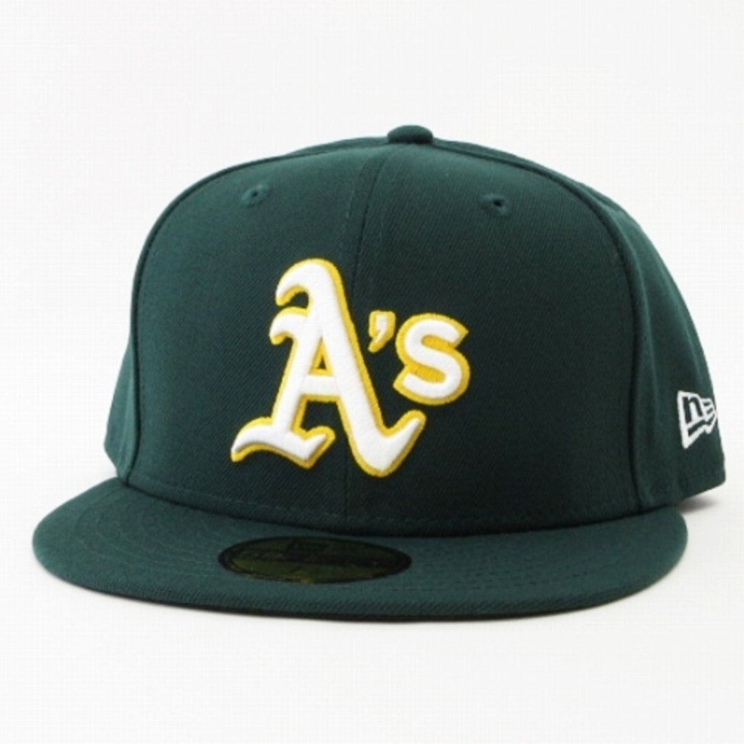 ニューエラ 59FIFTY アスレチックス キャップ 緑 白 7 1/2