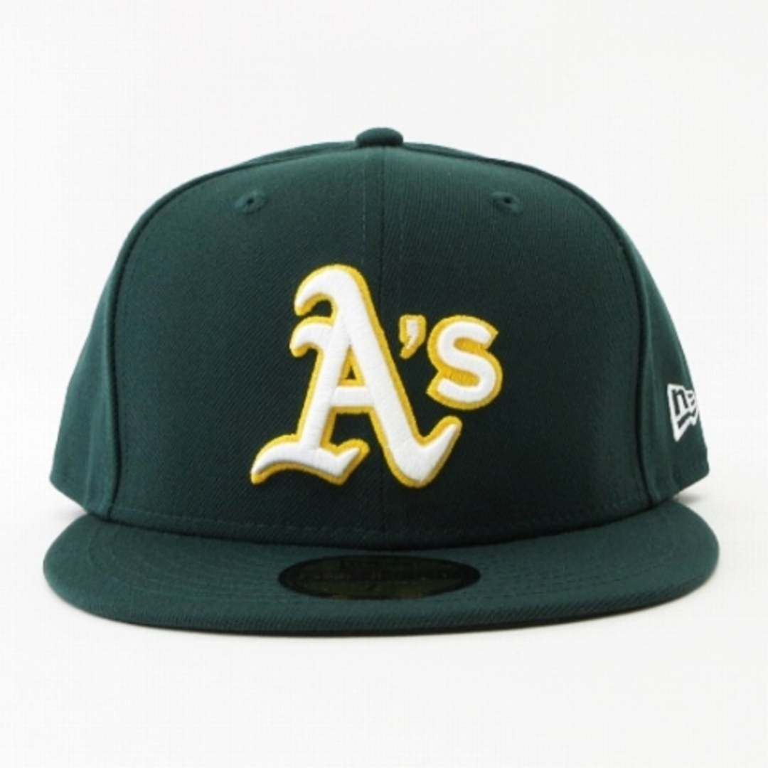 ニューエラ 59FIFTY アスレチックス キャップ 緑 白 7 1/2