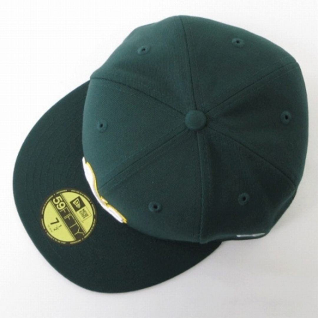 ニューエラ 59FIFTY アスレチックス キャップ 緑 白 7 1/2