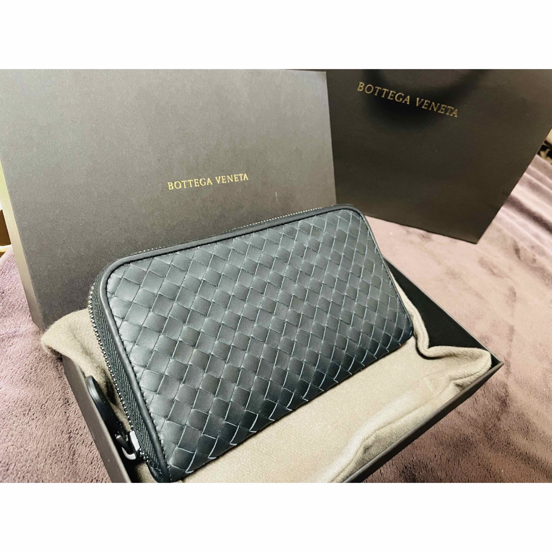 BOTTEGA  VENETA ラウンドファスナー 長財布 メタルブラウン