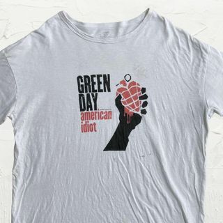 LTT バンド Tシャツ 古着   白 グリーンデイ　GREEN DAY(Tシャツ/カットソー(半袖/袖なし))