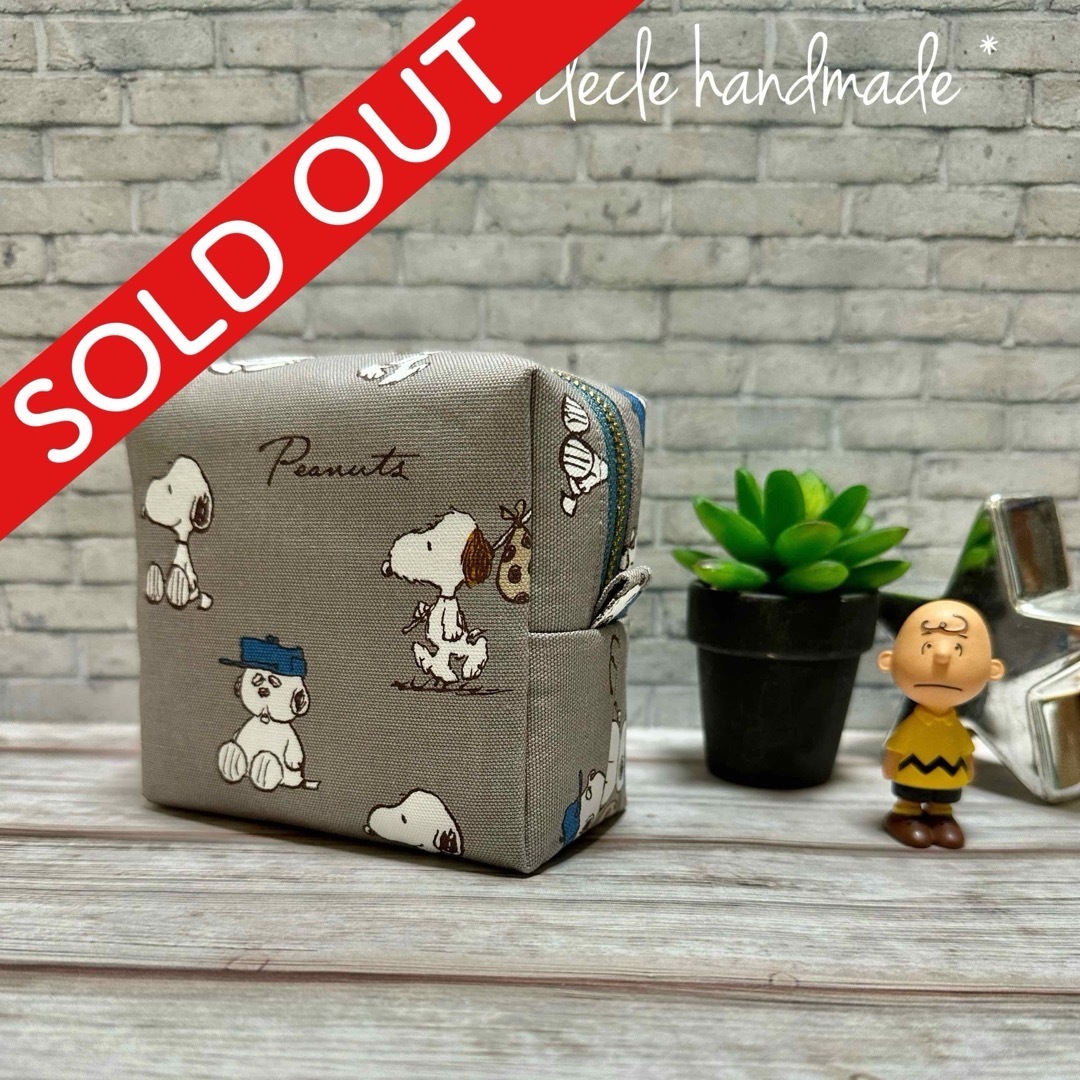 買い直営店 handmade☆スクエアポーチ (スヌーピー ・オラフ・アンディ 買い直営店 handmade☆スクエアポーチ (スヌーピー ・オラフ・アンディ