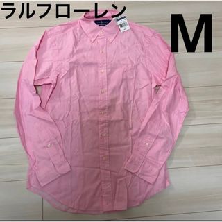 ラルフローレン(Ralph Lauren)の【新品】メンズ　ラルフローレン  スリムフィット　シャツ　Mサイズ　ピンク(シャツ/ブラウス(半袖/袖なし))