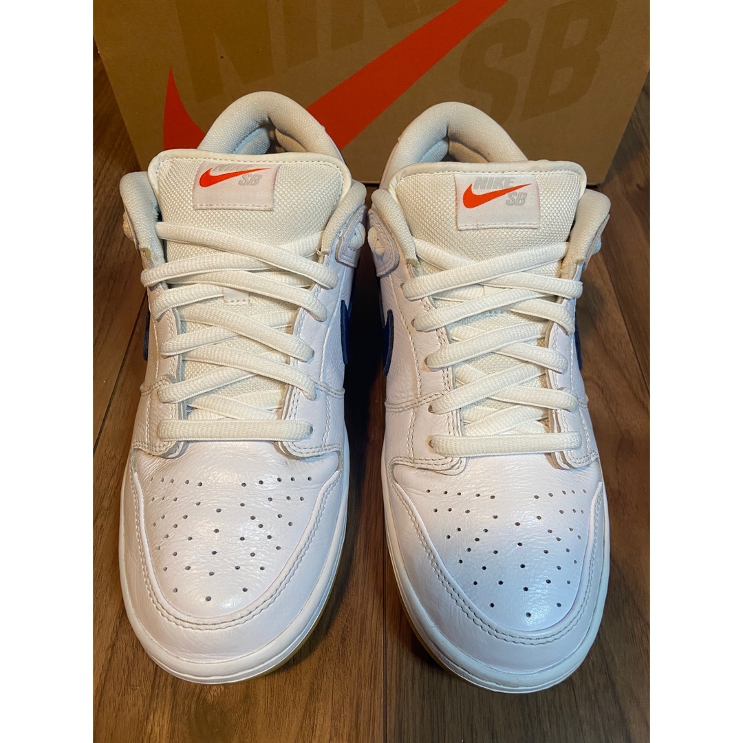 Nike SB Dunk Low Orange Label White Navy 2